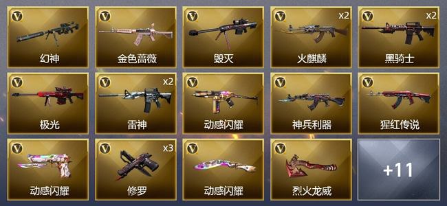 穿越火线（CF）23V武器 2V角色 11皮肤 可排位 传奇