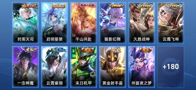 王者荣耀V8 12传说 47史诗 191皮肤 永恒钻石II