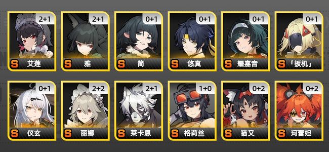 绝区零36黄 21角色黄 12S角色 12S音擎 9S邦布 女主 60