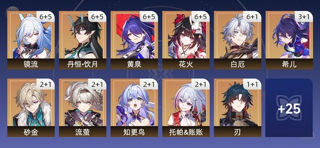 崩坏：星穹铁道171黄 105角色黄 66光锥黄 36五星角色 34五星光锥 70级 女主