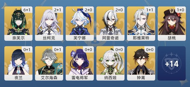 原神61黄 50角色黄 11武器黄 25五星角色 10五星武器 女主 60级