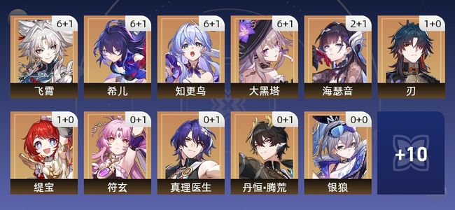 崩坏：星穹铁道92黄 64角色黄 28光锥黄 21五星角色 16五星光锥 70级 男主