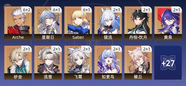 崩坏：星穹铁道190黄 127角色黄 63光锥黄 38五星角色 35五星光锥 70级 男主