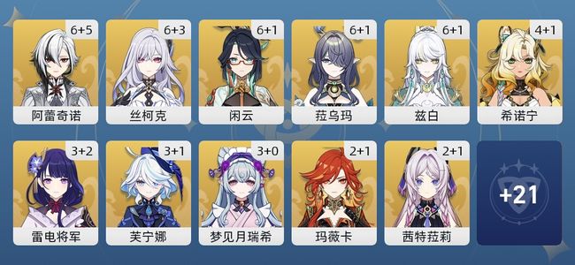 原神151黄 114角色黄 37武器黄 32五星角色 27五星武器 女主 60级