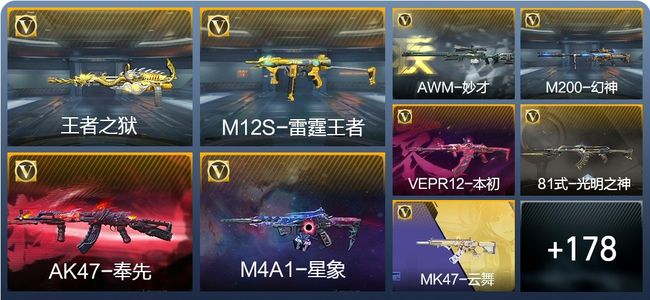 穿越火线：枪战王者V7 12王者武器 189英雄武器 4英雄角色 306万化 枪王S