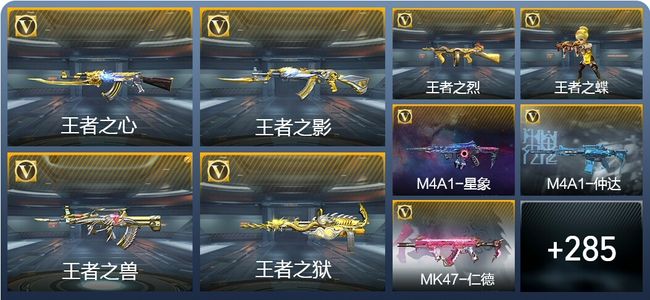 穿越火线：枪战王者V7 18王者武器 320英雄武器 12英雄角色 555万化 枪神