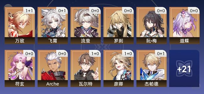 崩坏：星穹铁道19黄 15角色黄 4光锥黄 12五星角色 4五星光锥 65级 男主