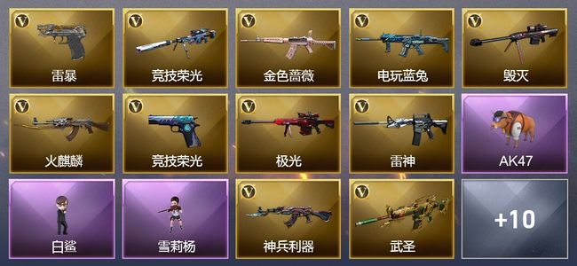 穿越火线（CF）35V武器 1V角色 7皮肤 可排位 宗师