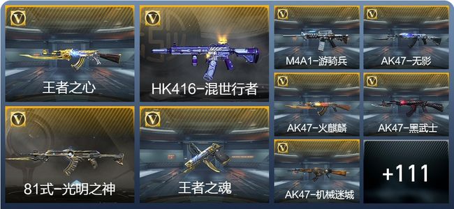 穿越火线：枪战王者V6 2王者武器 126英雄武器 2英雄角色 294万化 精英