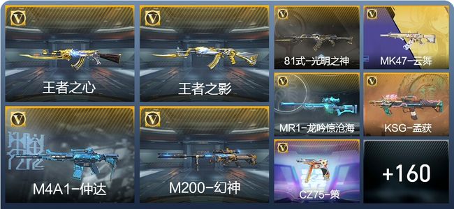 穿越火线：枪战王者V3 10王者武器 181英雄武器 5英雄角色 286万化 枪王SS