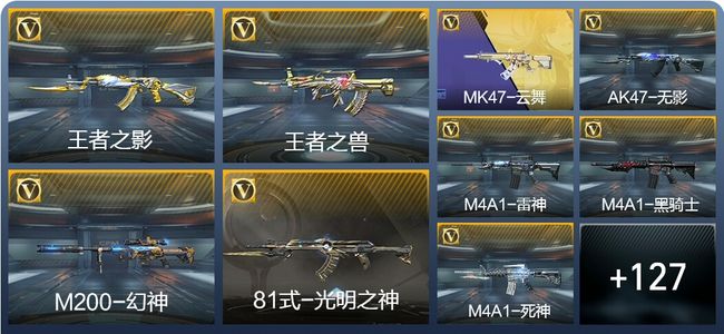 穿越火线：枪战王者V2 4王者武器 136英雄武器 3英雄角色 207万化 专家S