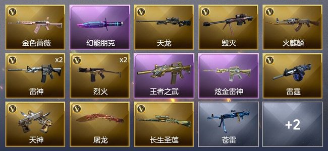 穿越火线（CF）1王者武器 1炫金武器 12V武器 8皮肤 可排位 宗师