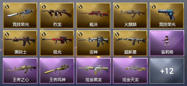 穿越火线（CF）2王者武器 2炫金武器 35V武器 2V角色 6皮肤 可排位 传奇