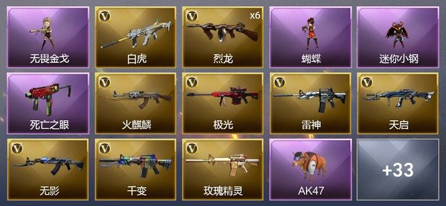 穿越火线（CF）1炫金武器 29V武器 13皮肤 可排位 新锐