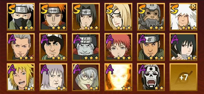 火影忍者V10 6S忍 18A忍 115忍 953S碎片 16通灵 500W战力 前1000名 暗部