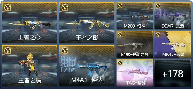 穿越火线：枪战王者V5 14王者武器 187英雄武器 7英雄角色 304万化 枪圣