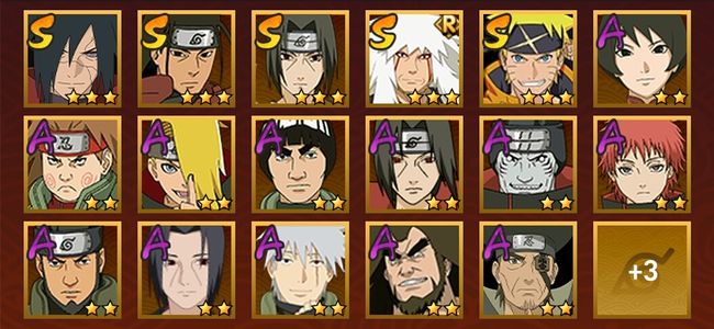 火影忍者V4 5S忍 15A忍 74忍 620S碎片 11通灵 300W战力 前1000名 见习