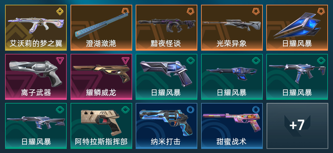 无畏契约4橙皮 1金皮 2紫皮 21皮肤 9330皮肤总价值 310已用源晶