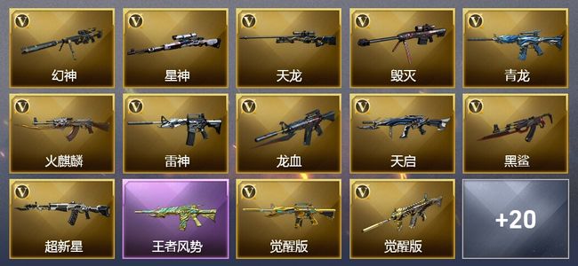 穿越火线（CF）1王者武器 1炫金武器 26V武器 1V角色 3皮肤 可排位