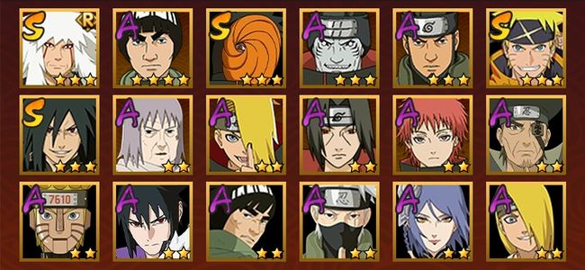 火影忍者V9 4S忍 14A忍 77忍 791S碎片 16通灵 500W战力 前50名 中忍