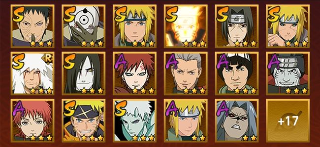 火影忍者V1 10S忍 24A忍 129忍 1289S碎片 15通灵 500W战力 中忍