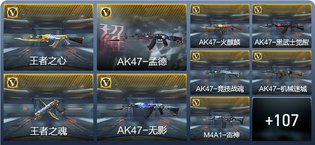 穿越火线：枪战王者7王者武器 116英雄武器 4英雄角色 282万化 专家S