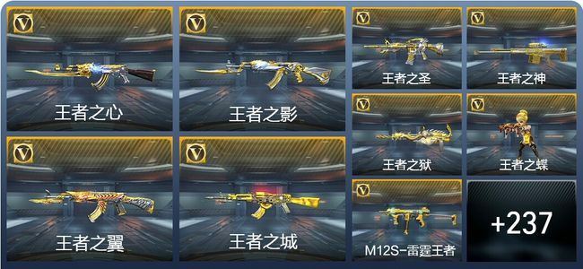 穿越火线：枪战王者V8 20王者武器 246英雄武器 10英雄角色 650万化 枪神