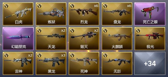 穿越火线（CF）1炫金武器 53V武器 2V角色 11皮肤 可排位 新锐