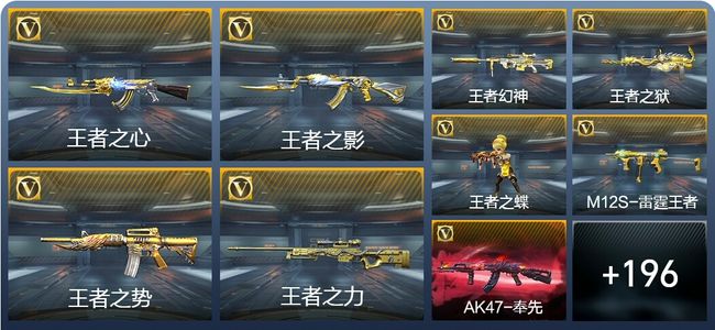 穿越火线：枪战王者V8 24王者武器 221英雄武器 8英雄角色 364万化 枪神