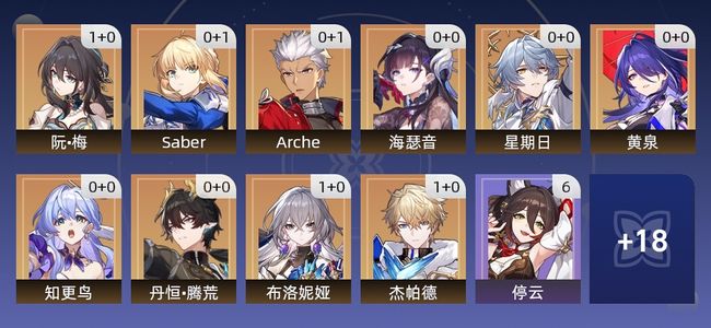 崩坏：星穹铁道15黄 13角色黄 2光锥黄 10五星角色 2五星光锥 63级 女主