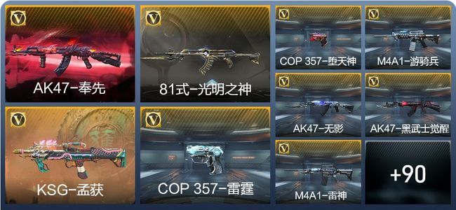 穿越火线：枪战王者6王者武器 99英雄武器 4英雄角色 164万化 枪圣SS