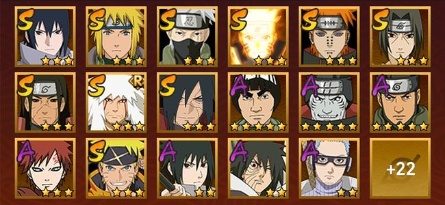 火影忍者V4 10S忍 29A忍 140忍 1305S碎片 16通灵 800W战力 前500名 中忍