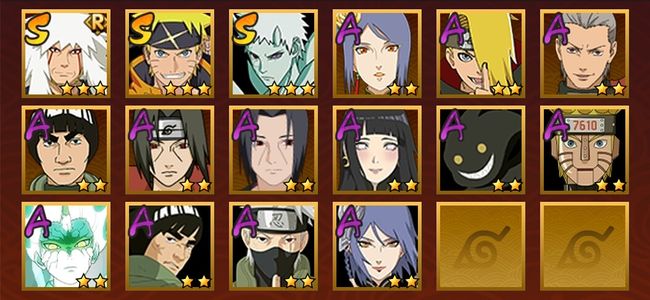 火影忍者V8 3S忍 13A忍 53忍 432S碎片 10通灵 100W战力 前1000名 上忍