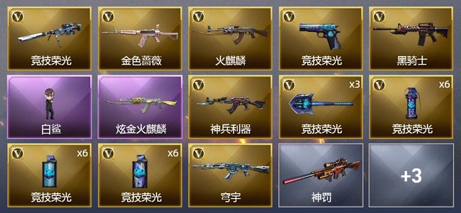 穿越火线（CF）1炫金武器 28V武器 5皮肤 可排位 新锐