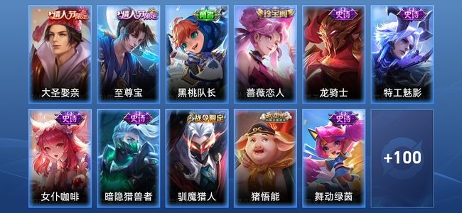 王者荣耀V1 23史诗 111皮肤 119英雄 永恒钻石III