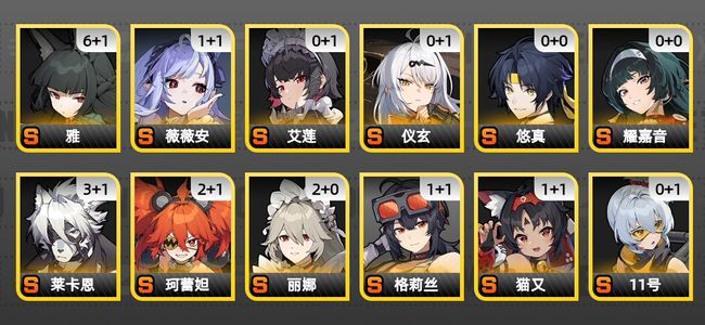 绝区零37黄 28角色黄 12S角色 9S音擎 6S邦布 男主 59