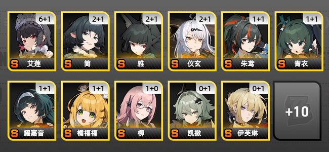 绝区零76黄 56角色黄 21S角色 18S音擎 14S邦布 男主 60