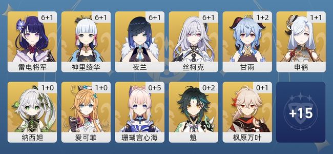 原神106黄 78角色黄 28武器黄 26五星角色 18五星武器 女主 60级