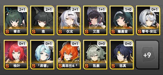 绝区零51黄 38角色黄 20S角色 13S音擎 14S邦布 女主 60