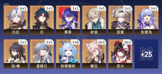 崩坏：星穹铁道100黄 68角色黄 32光锥黄 36五星角色 24五星光锥 70级 女主