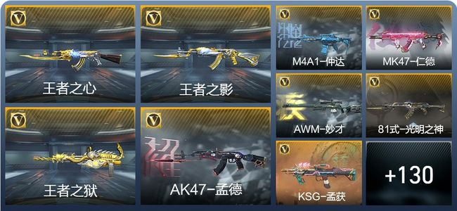 穿越火线：枪战王者V5 7王者武器 144英雄武器 6英雄角色 386万化 枪王
