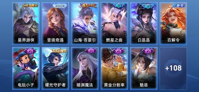 王者荣耀V2 3传说 33史诗 119皮肤 117英雄 非凡王者
