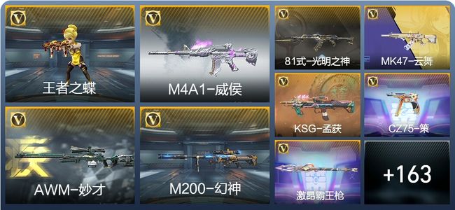 穿越火线：枪战王者3王者武器 172英雄武器 5英雄角色 318万化 枪皇S