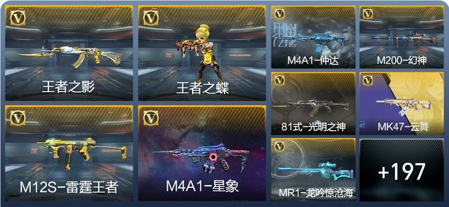 穿越火线：枪战王者V6 11王者武器 230英雄武器 6英雄角色 510万化 枪皇