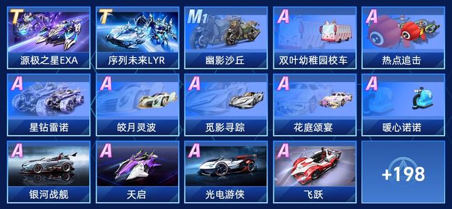 QQ飞车手游V12 2永久T车 106永久A车 212永久赛车 111宠物 男号 星耀