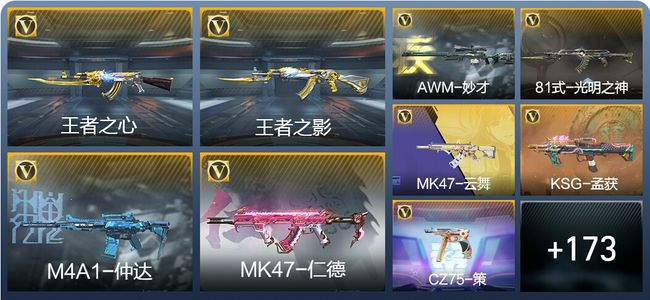 穿越火线：枪战王者7王者武器 182英雄武器 4英雄角色 283万化 枪皇SSS