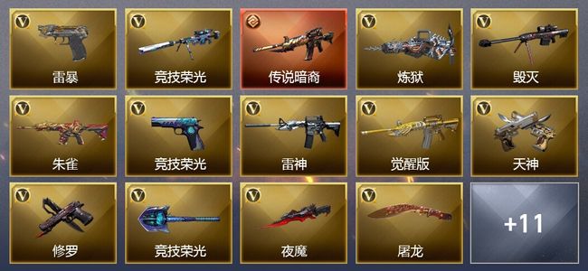 穿越火线（CF）1传说武器 20V武器 1V角色 5皮肤 可排位 新锐