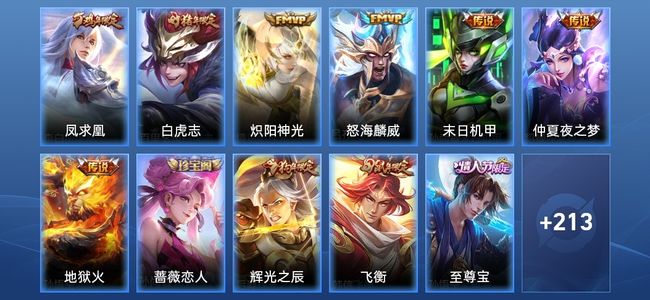 王者荣耀7传说 59史诗 224皮肤 122英雄 最强王者