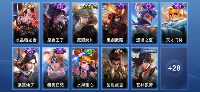 王者荣耀10史诗 39皮肤 83英雄 永恒钻石IV