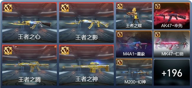 穿越火线：枪战王者V8 18王者 261英雄武器 3英雄角色 466万化 大师